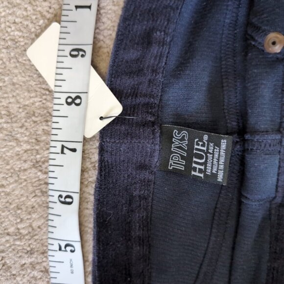 NWT Hue Navy Corduroy Stretch Jegging Type Lounge Leggings XS - Picture 6 of 7